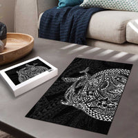 Hawaiian Whales Polynesian Art Motifs Puzzle Black Color LT03 - Polynesian Pride