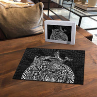 Hawaiian Whales Polynesian Art Motifs Puzzle Black Color LT03 - Polynesian Pride