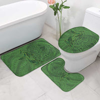 Hawaiian Whales Polynesian Art Motifs Bathroom Set Green Color LT03 - Polynesian Pride
