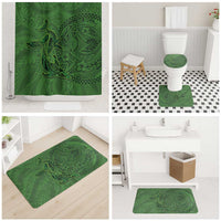 Hawaiian Whales Polynesian Art Motifs Bathroom Set Green Color LT03 - Polynesian Pride