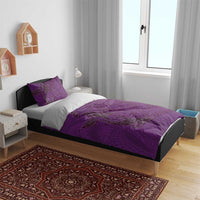 Hawaiian Whales Polynesian Art Motifs Bedding Set Purple Color LT03 - Polynesian Pride