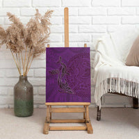 Hawaiian Whales Polynesian Art Motifs Canvas Wall Art Purple Color LT03 - Polynesian Pride