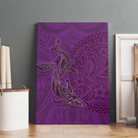 Hawaiian Whales Polynesian Art Motifs Canvas Wall Art Purple Color LT03 - Polynesian Pride