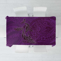 Hawaiian Whales Polynesian Art Motifs Tablecloth Purple Color LT03 Purple - Polynesian Pride