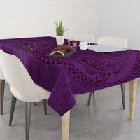 Hawaiian Whales Polynesian Art Motifs Tablecloth Purple Color LT03 - Polynesian Pride