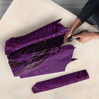 Hawaiian Whales Polynesian Art Motifs Umbrella Purple Color LT03 - Polynesian Pride