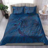 Hawaiian Whales Polynesian Art Motifs Bedding Set Blue Color LT03 - Polynesian Pride