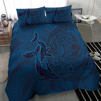 Hawaiian Whales Polynesian Art Motifs Bedding Set Blue Color LT03 - Polynesian Pride