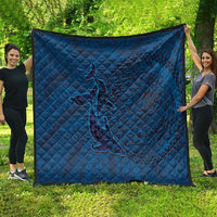 Hawaiian Whales Polynesian Art Motifs Quilt Blue Color LT03 - Polynesian Pride