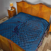Hawaiian Whales Polynesian Art Motifs Quilt Blue Color LT03 - Polynesian Pride