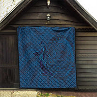 Hawaiian Whales Polynesian Art Motifs Quilt Blue Color LT03 - Polynesian Pride