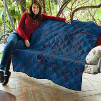 Hawaiian Whales Polynesian Art Motifs Quilt Blue Color LT03 - Polynesian Pride