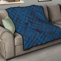 Hawaiian Whales Polynesian Art Motifs Quilt Blue Color LT03 - Polynesian Pride