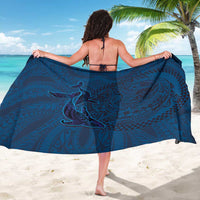 Hawaiian Whales Polynesian Art Motifs Sarong Blue Color LT03 - Polynesian Pride
