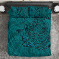 Hawaiian Whales Polynesian Art Motifs Bedding Set Turquoise Color LT03 Turquoise - Polynesian Pride