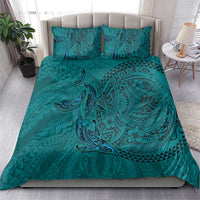Hawaiian Whales Polynesian Art Motifs Bedding Set Turquoise Color LT03 - Polynesian Pride