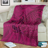 Hawaiian Whales Polynesian Art Motifs Blanket Pink Color LT03 - Polynesian Pride