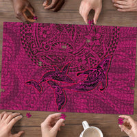 Hawaiian Whales Polynesian Art Motifs Puzzle Pink Color LT03 - Polynesian Pride