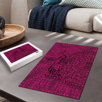 Hawaiian Whales Polynesian Art Motifs Puzzle Pink Color LT03 - Polynesian Pride