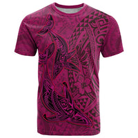 Hawaiian Whales Polynesian Art Motifs T Shirt Pink Color LT03 Pink - Polynesian Pride