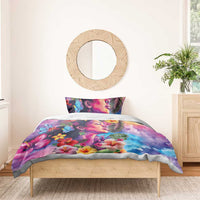 Polynesian Women Bedding Set Tropical Plant - Vibrant Surreal Dreamscape Vibe LT03 - Polynesian Pride