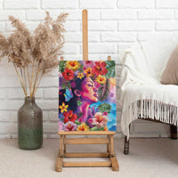 Polynesian Women Canvas Wall Art Tropical Plant - Vibrant Surreal Dreamscape Vibe LT03 - Polynesian Pride