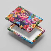 Polynesian Women Canvas Wall Art Tropical Plant - Vibrant Surreal Dreamscape Vibe LT03 - Polynesian Pride
