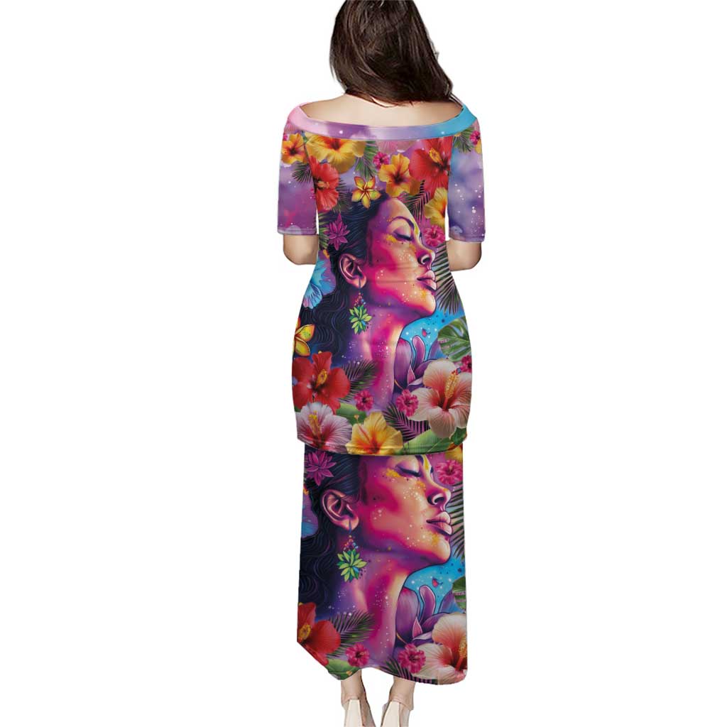 Polynesian Women Puletasi Tropical Plant - Vibrant Surreal Dreamscape Vibe LT03 - Polynesian Pride