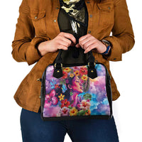 Polynesian Women Shoulder Handbag Tropical Plant - Vibrant Surreal Dreamscape Vibe LT03 - Polynesian Pride
