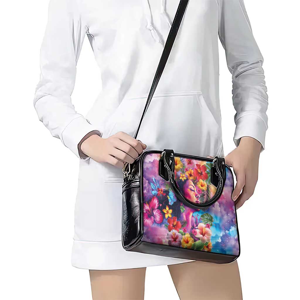 Polynesian Women Shoulder Handbag Tropical Plant - Vibrant Surreal Dreamscape Vibe LT03 - Polynesian Pride
