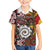 Personalised Aotearoa and Australia Together Family Matching Off Shoulder Short Dress and Hawaiian Shirt Koru and Kangaroo - Taniko with Aboriginal Motif