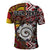 Personalised Aotearoa and Australia Together Polo Shirt Koru and Kangaroo - Taniko with Aboriginal Motif