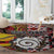 Personalised Aotearoa and Australia Together Round Carpet Koru and Kangaroo - Taniko with Aboriginal Motif