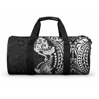 Hawaiian Manta Ray and Hammerhead Shark Tribal Tattoo Duffle Bag with Polynesian Tribal Pattern Black-White Color LT03 One size Multicolor - Polynesian Pride