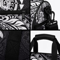 Hawaiian Manta Ray and Hammerhead Shark Tribal Tattoo Duffle Bag with Polynesian Tribal Pattern Black-White Color LT03 - Polynesian Pride
