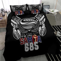 Super Samoa-Six Eight Five to The World Bedding Set Traditional Samoan Tattoo Black Color LT03 - Polynesian Pride