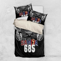 Super Samoa-Six Eight Five to The World Bedding Set Traditional Samoan Tattoo Black Color LT03 US Twin 172cm x 218cm Black - Polynesian Pride
