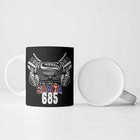 Super Samoa-Six Eight Five to The World Ceramic Mug Traditional Samoan Tattoo Black Color LT03 - Polynesian Pride