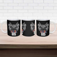 Super Samoa-Six Eight Five to The World Ceramic Mug Traditional Samoan Tattoo Black Color LT03 - Polynesian Pride