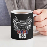 Super Samoa-Six Eight Five to The World Ceramic Mug Traditional Samoan Tattoo Black Color LT03 - Polynesian Pride