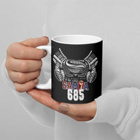 Super Samoa-Six Eight Five to The World Ceramic Mug Traditional Samoan Tattoo Black Color LT03 - Polynesian Pride