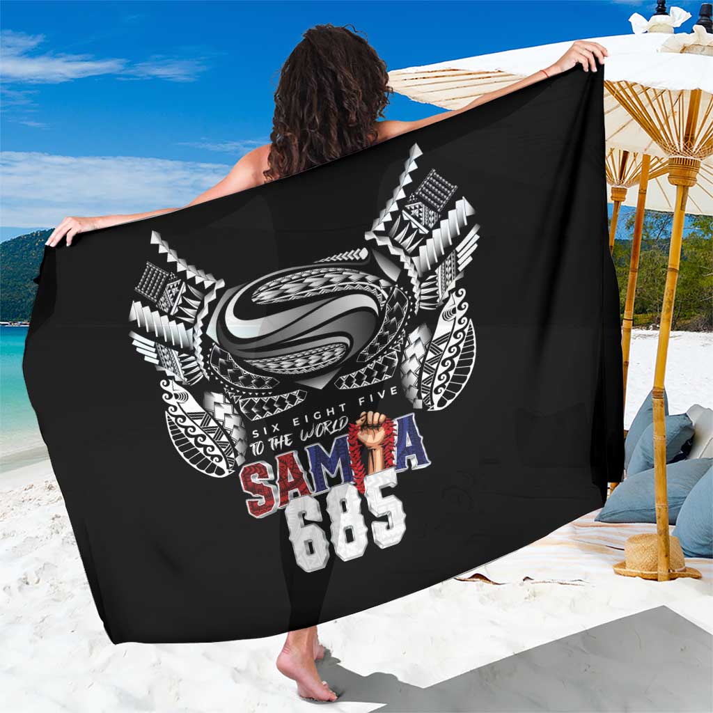 Super Samoa-Six Eight Five to The World Sarong Traditional Samoan Tattoo Black Color LT03 One Size 44 x 66 inches Black - Polynesian Pride