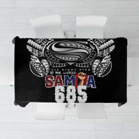 Super Samoa-Six Eight Five to The World Tablecloth Traditional Samoan Tattoo Black Color LT03 Black - Polynesian Pride