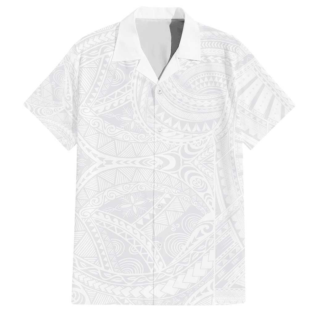 Lotu Tamaiti Samoan Art Tattoo Polynesian Pattern Hawaiian Shirt LT03 White - Polynesian Pride