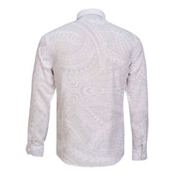 Lotu Tamaiti Samoan Art Tattoo Polynesian Pattern Long Sleeve Button Shirt LT03 - Polynesian Pride