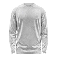 Lotu Tamaiti Samoan Art Tattoo Polynesian Pattern Long Sleeve Shirt LT03 Unisex White - Polynesian Pride