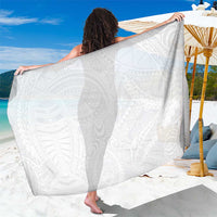 Lotu Tamaiti Samoan Art Tattoo Polynesian Pattern Sarong LT03 One Size 44 x 66 inches White - Polynesian Pride