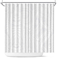 Lotu Tamaiti Samoan Art Tattoo Polynesian Pattern Shower Curtain LT03 White - Polynesian Pride