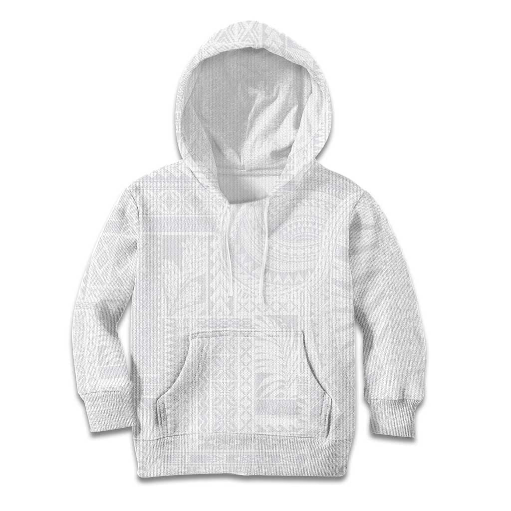 Lotu Tamaiti Samoan Art Tattoo Siapo Pattern Kid Hoodie LT03 Hoodie White - Polynesian Pride