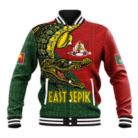 Sepik River Crocodile & Arts Festival Melanesian Pattern Baseball Jacket LT03 Unisex Red - Polynesian Pride